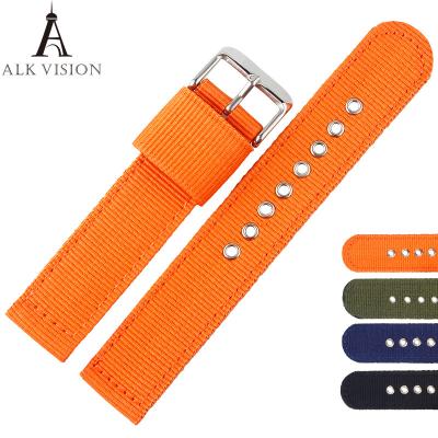 China Canvas nylon band for watch watchband sports strap belt for women men watches accessory bracelet wristband diy parts 18 for sale