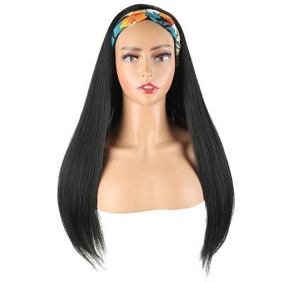 China Straight Wig Vendor Synthetic Headband Hairband Synthetic Wig For Black Women for sale