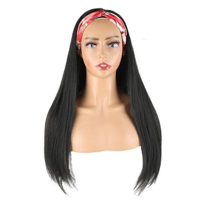 China Straight Synthetic Headband Wig Vendor Synthetic Wig Headband Hair For Black Women for sale