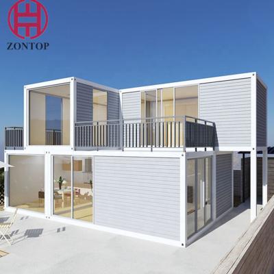 China Zontop China 20ft Luxury Model Houses Ready Prefab House Shipping Modular Homes 40ft Container House for sale