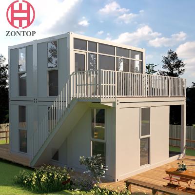 China Zontop  Modern Living Portable Prefab Houses  Modular Office  Complete Large Modular Prefab Glass House for sale