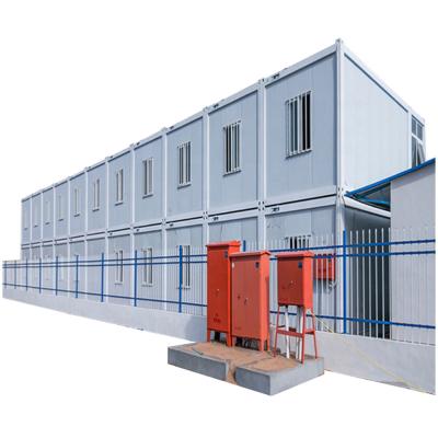 China Zontop Modern Frame Cheap  Easy Assemble 2 Story China Prefabricated 20ft 40 Ft  Shipping Prefab Container House for sale