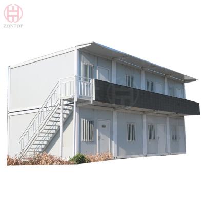 China Zontop Prefab Container Low Cost 40ft/20ft  Container Houses Guard House Modern Hotel Shop Office for sale