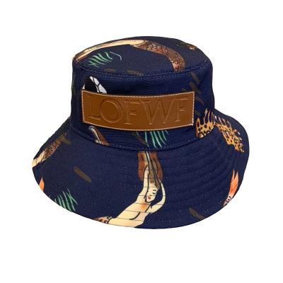 China High Quality Volume Logo The Correct English Letter Custom Made l Fashion Design Picture Fisherman Hats Bucket Hats for sale