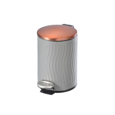 China Viable high quality stainless round foot pedal trash can and round foot pedal trash can for household for sale