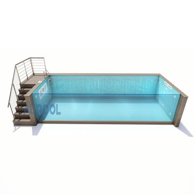 China Outdoor Clear Fiberglass Acrylic Glass Pool Panels for Inground and Above Ground Pools for sale