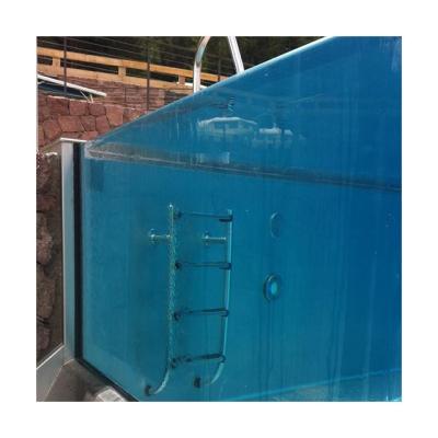 China Infinity Pool Glass Fibreglass Lap Pool Intex Crystal Blue Polyester Swimming Pool for sale