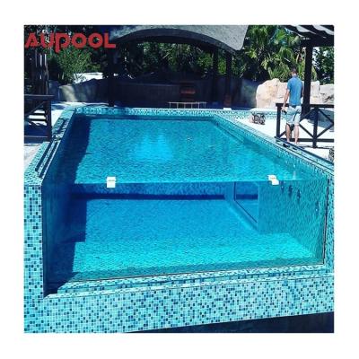 China AUPOOL CE Approved Large Outdoor PMMA Acrylic Swimming Pool with Air Pump Accessories for sale