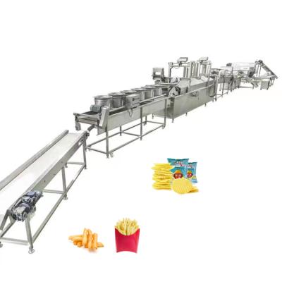 Κίνα 200kg/500kg/1000kg Industrial Automatic potato chips Making Machine Frozen French Fries Production Line προς πώληση