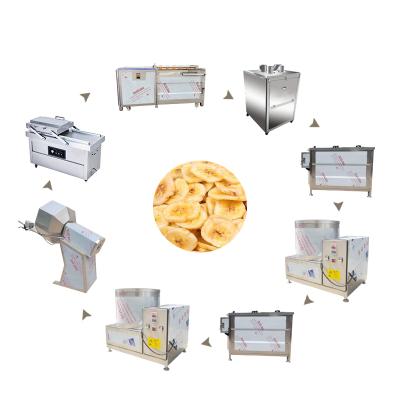 China Hot Sale Small Scale Plantain Chips Making Machines Banana Processing Plant Plantain Chips Production Line for sale