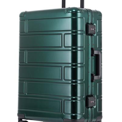 China Lightweight Aluminum Trolley Maker Full Hard Shell Aluminum Alloy Suitcase Set Travel Bag Luggage Box With TSA Lock Wholesale 20