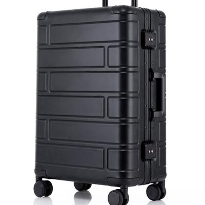 China Lightweight Aluminum Luggage Trolley Designed 3 Pieces Full Aluminum Alloy Travel Luggage Bag Ultra Light Suitcase Wholesale 20