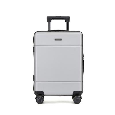 China Hard Shell Trolley Luggage Manufacturing ABS PC Travel Trolley Luggage Bag Silver Scale Suitcase Hard Shell Box Sets 20