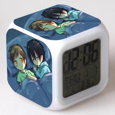 China LED Light Illumination Promotion Gift Cartoon Digital LCD Alarm Clock for sale