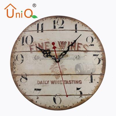 China Customized Antique Style Round Decorative Dome Metal Wall Clock for sale