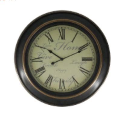 China Antique Style Large 16 Inch Antique Wall Clock Round Shape Plastic Wall Clock for sale