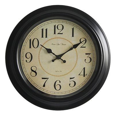 China Antique Style Antique Wall Clock Battery Mechanism Brass Arabic Numeral Clock for sale