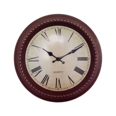 China 18In Vintage Style Decor Retro Antique Modern Indoor Dial Battery Operated Plastic Wall Clock Large For Home Kitchen for sale