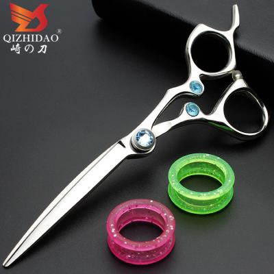 China QIZHIDAO professional 7 inch hair scissors right handed silverhair scissors 7 inch cnc hair cutting scissors kit for sale