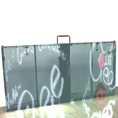 China Transparent Indoor Transparent / Mesh SMD P3.91 LED Display Screen For Shop Window for sale