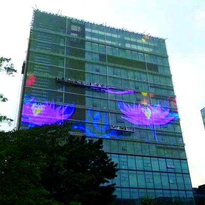 China Modern P52 LED Curtain Wall Media Facade Lighting Flexible Glass Net for sale