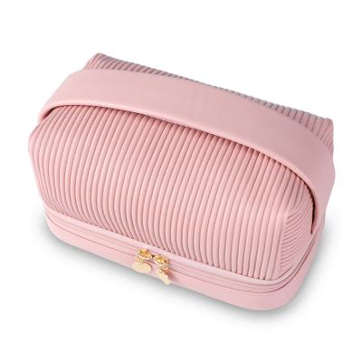 China Fashion 2023 Fashion Custom Logo Waterproof Makeup Bag Travel Eco-Friendly Pink Portable Zipper Cosmetic Bags For Women for sale