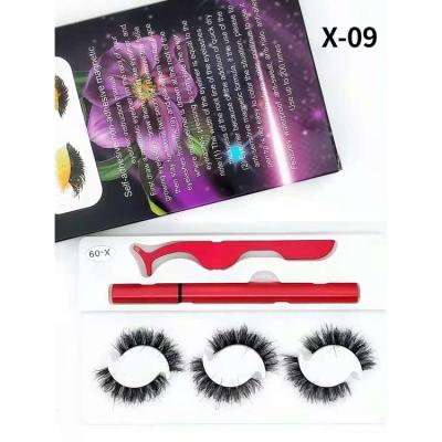 China Feather Private Label Soft Powerful Magnetic Eye Lash Cute Magnetic Eyeliner Lash Eyelashes With Eyeliner for sale