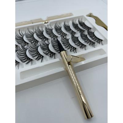 China 22mm3D thick artificial eyelashes. eyeliner for sale