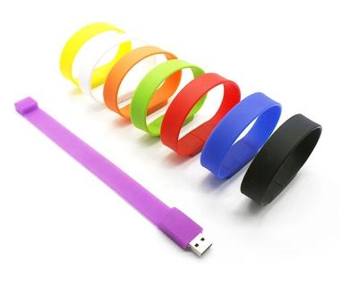 China Low price feeling USB Pen Drive silicone slap bracelet 16mb soft usb flash pendrive wristband USB flash drive for sale