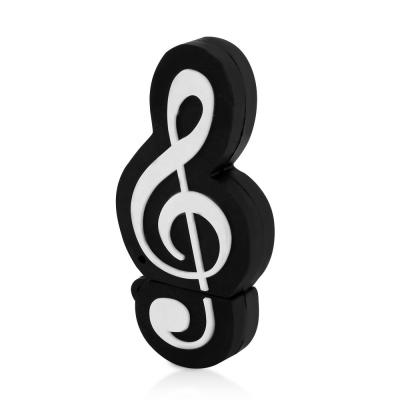 China Wholesale Promotional Custom Flash Custom Music Note USB Pen Drive Flash Stick 2.0 With Key Chain for sale