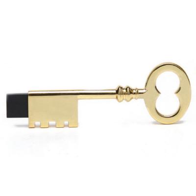 China Wholesale Pen Drive Flash Gold Key Usb Stick Custom Metal Logo for sale