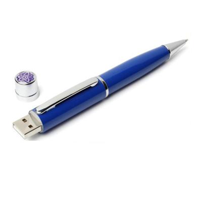 China Custom Stick Ballpoint Pen With Flash Memory Reader USB Logo Print for sale