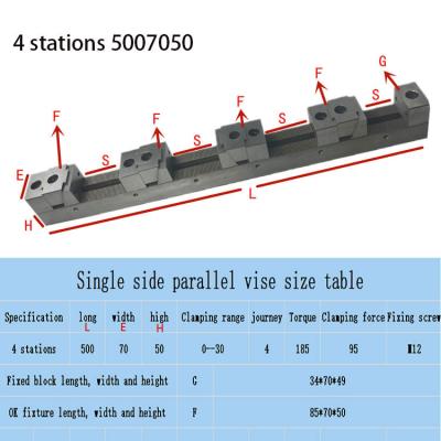 China Factory Industry High Quality CNC Milling Heavy Duty Bench Vise Light Precision 500*70*50 Milling Machine Vise for sale