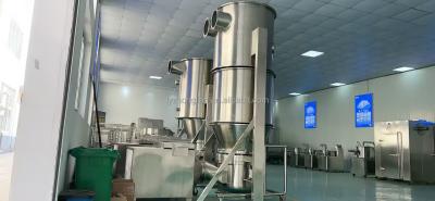 China Continuous Spray Dryer Machine Chicken Essence Seed Granulator Dryer Fluidized Bed for sale