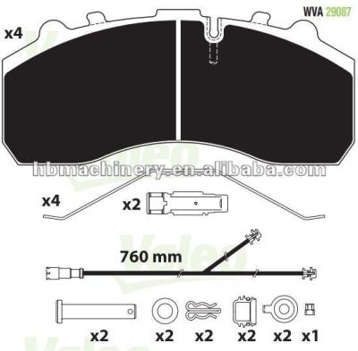 China ASBESTOS FREE WVA29087 29059 29108,29061,29105 heavy truck and trailer disc brake guard for sale