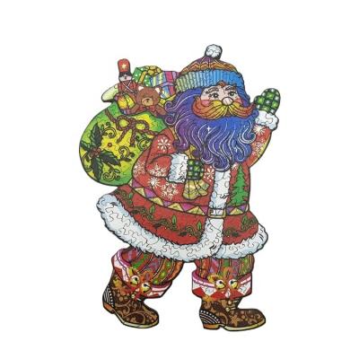 China Folk Art Cartoon Christmas 300 Piece Jigsaw Puzzle Toy, Linden Wood Children's Early Education Puzzle Toy Wholesale for sale