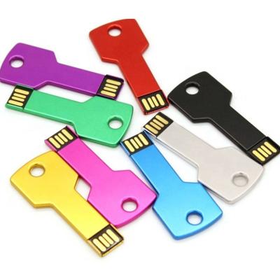 China Custom USB 2.0 Flash Drive 128GB 64GB 16GB USB 2.0 Metal Key Pendrive 32GB Thumb Pen Drive Flash Disk Memory Stick for sale