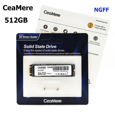 China Ceamere High Serious NGFF M.2 SSD 512GB M2 SATA Hard Drive Disk Internal Solid State Notebook for sale