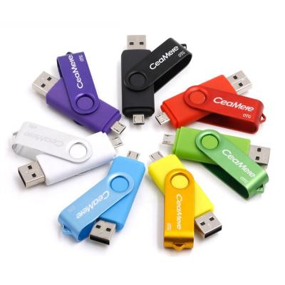 China Ceamere CMC5 Metal Swivel U Disk Smartphone Pendrive OTG 2.0 USB Flash Drive Metal Pen Drive 128GB 64GB 32GB 16GB 8GB 4GB for sale