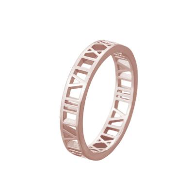 China Anti-allergic Custom Gold Plated Stainless Steel Name Men Ring Hollow Out Letter Jewelry for sale