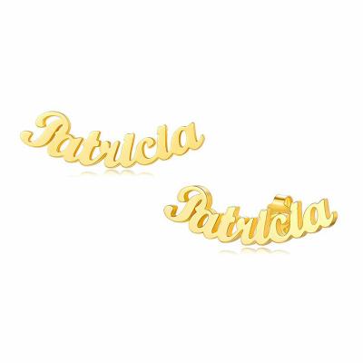 China Anti-allergic Stainless Steel Custom Name Studs DIY English Letters Earring for sale