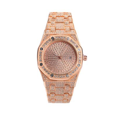 China Luxury Hip Hop Jewelry Wrist Watch Day/Date Diamond Watches Gold Silver Mens Jewelry Gifts for sale