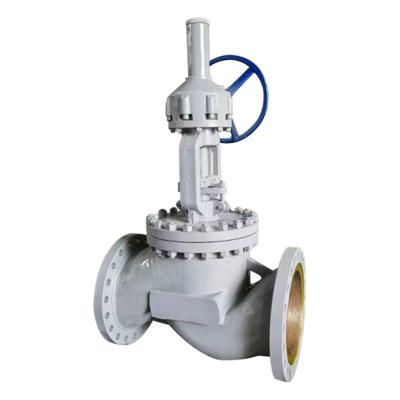 China Carbon Steel Bevel Gear Flange Connection High Pressure Ball Valve General Ball Valve Big Hole for sale