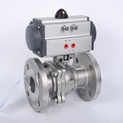 China General Stainless Steel Ball Valve Pneumatic Pneumatic Ball Valve Two Flanged Pneumatic Ball Valve for sale