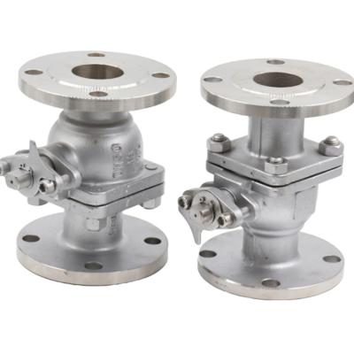 China General Two Piece / Three Piece Cast Steel Flanged Ball Valve Of Chemical Department for sale