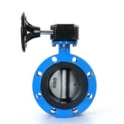 China General butterfly valve turbine midline soft seal butterfly valve cast iron flanged manual nodular valve for sale