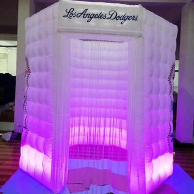 China Wedding Party Custom 360 Photo Booth 360 Backdrop Enclosure In With LED Lights for sale