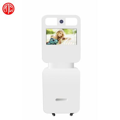 China 22 Inch FHD Indoor Floor Standing LCD Touch Screen Photo Booth Printer Machine Camera Build PC System OS WiFi Connect Facebook Share for sale