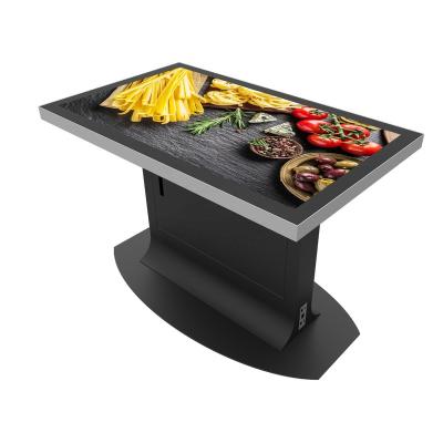 China Indoor interactive multitouch android LCD display cafe capacitive touch table restaurant for sale