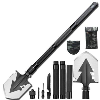 China Multifunctional outdoor camping shovel survival camping shovel folding shovel with camping tactical shovel ax shovel military survival for sale